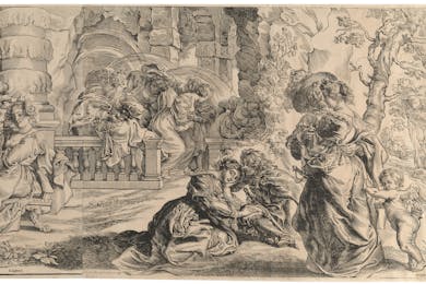Peter Paul Rubens en Christoffel Jegher, De liefdestuin, houtsnede
