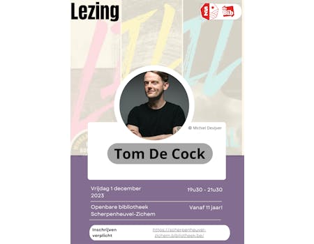 Poster lezing Tom De Cock