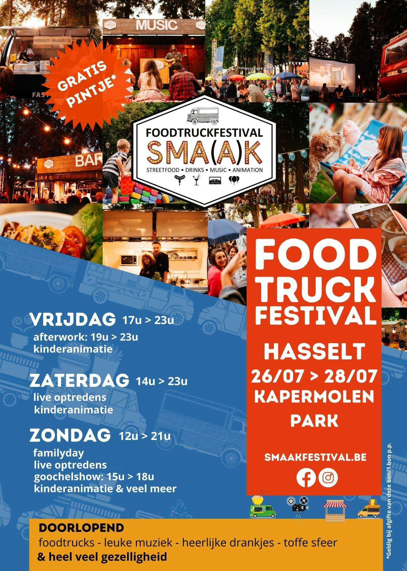 Foodtruckfestival SMA(A)K - Hasselt - Programma