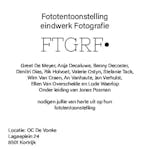 Fototentoonstelling FTGRF
