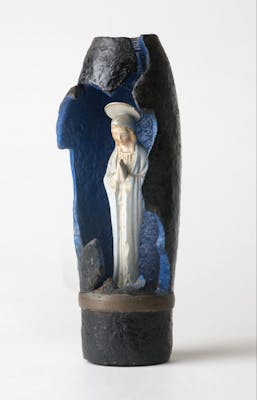 Mariabeeld in obus - collectie In Flanders Fields Museum, Ieper
